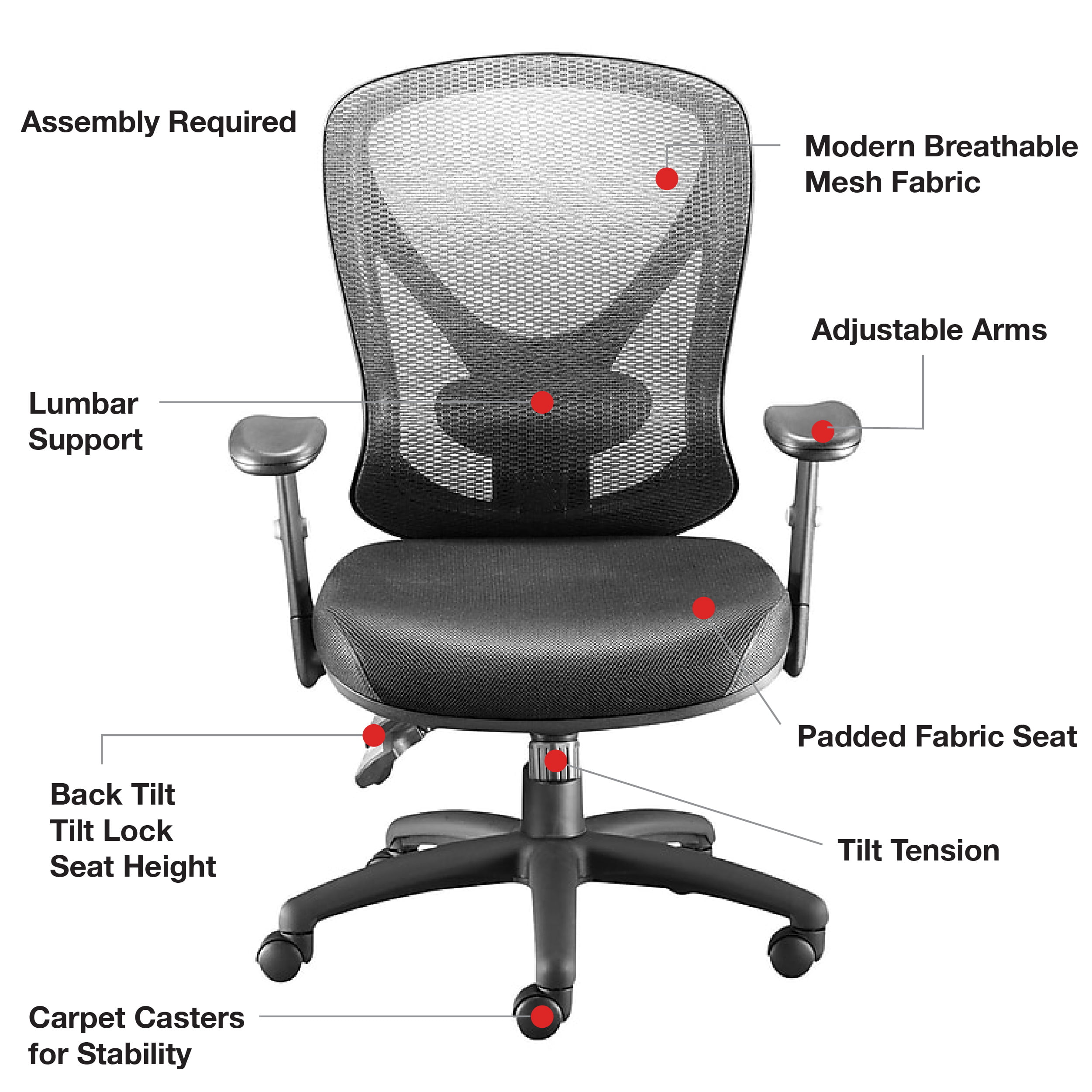 staples carder mesh office chair black 24115cc 24115cc