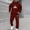 Wine, variant on mihongmao Sweatsuits Men 2 Piece Outfit Men Casual Pullover Hooded Sports Print Long Sleeve Trousers Two-Piece Elastic Waist Tracksuit Blue L