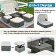 thumbnail image 3 of Cfowner Outdoor Patio Furniture Set, Conversation Set with Daybed Sunbed Retractable Canopy, Wicker Furniture Sofa Set for Outdoor, 3 of 9