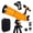 yellow, variant on 80mm Refractor Telescope for Adults, Kids and Beginners, 500mm, 20X-150X with Backpack, Phone Adapter, Stickers, Black