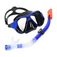 thumbnail image 2 of Equipo de snorkel en seco Equipo de snorkel Equipo de buceo Máscara de buceo Gafas de snorkel Máscara Buceo Apnea Natación Equipo de respiración flota Azul Macarena Equipo de snorkel seco, 2 of 8