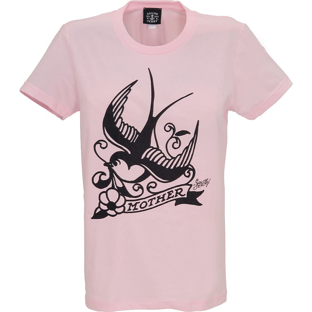 lys pære Uafhængig afbryde Sailor Jerry Sparrow Mother Women's T-Shirt Pink Small - Walmart.com