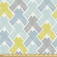 thumbnail image 1 of Abstract Sofa Upholstery Fabric by the Yard, Composition of Grungy Geometric Shapes X Inspired Elements Hand Drawn Like, Decorative Fabric for DIY and Home Accents, Multicolor by Ambesonne, 1 of 5