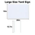 thumbnail image 5 of Blank Yard Signs 18" x26" - Lawn Sign - Water Resistant Graduation Decor DIY Poster Board Signs with fiber rod-15PCS, 5 of 8