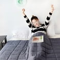 thumbnail image 4 of Kasentex  Cotton Quilted Weighted Blanket Contemporary - Glass Beads Filling Light Grey Twin 15lb, 4 of 5