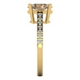 thumbnail image 3 of 2.21 ct Oval Cut Yellow Moissanite Solitaire with Accents Engagement Ring for Women in 18K Yellow Gold, 3 of 5