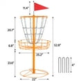 thumbnail image 3 of Alden Design 12-Chain Disc Golf Goal for Target Practice, Orange, 3 of 8