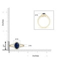 thumbnail image 4 of ANGARA Natural Oval 1.55 ct Blue Sapphire Split Shank Halo Ring in 14K Yellow Gold for Women (Size-8x6mm) | September Birthstone, Anniversary, Jewelry Gift for Women | Natural Blue Sapphire Ring, 4 of 8