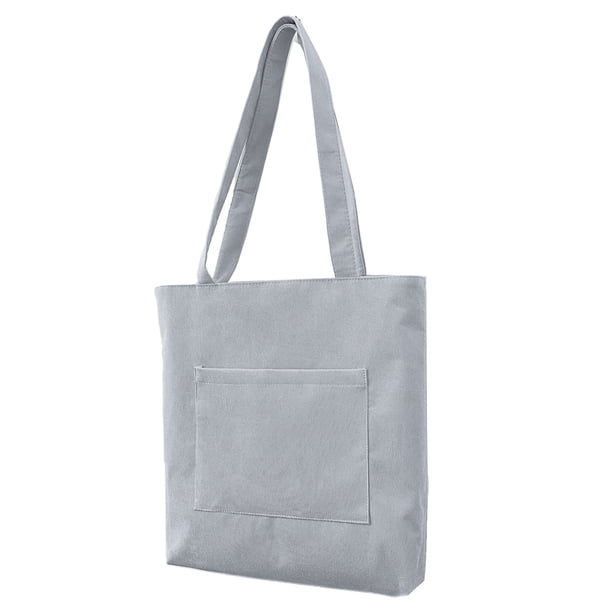 Bolso de mano de pana con cremallera, bolso de hombro, bolso de mano para mujer, bolso de compras de gran capacidad, bolso de mano con bolsillos