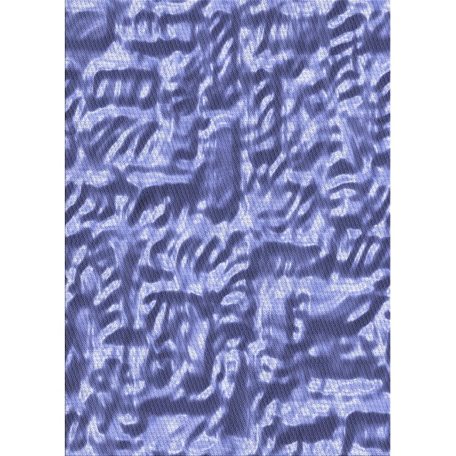 Ahgly Company Machine Washable Indoor Rectangle Transitional Denim Blue Area Rugs, 8' x 12'