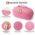 thumbnail image 4 of Byootique Plush Makeup Bag Open Flat Travel Toiletry Accessories Case Organizer, 4 of 9