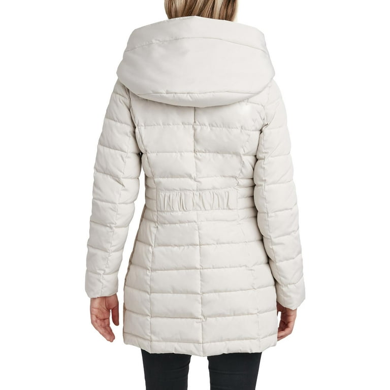 Laundry by Shelli Segal Quilted Mid Length Puffer Coat with Bib Lining Walmart