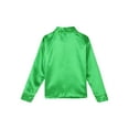 thumbnail image 4 of iiniim Boys Sparkle Sequins Long Sleeve Button Down Shirt Latin Jazz Dance Stage Performance Green 8-10, 4 of 7