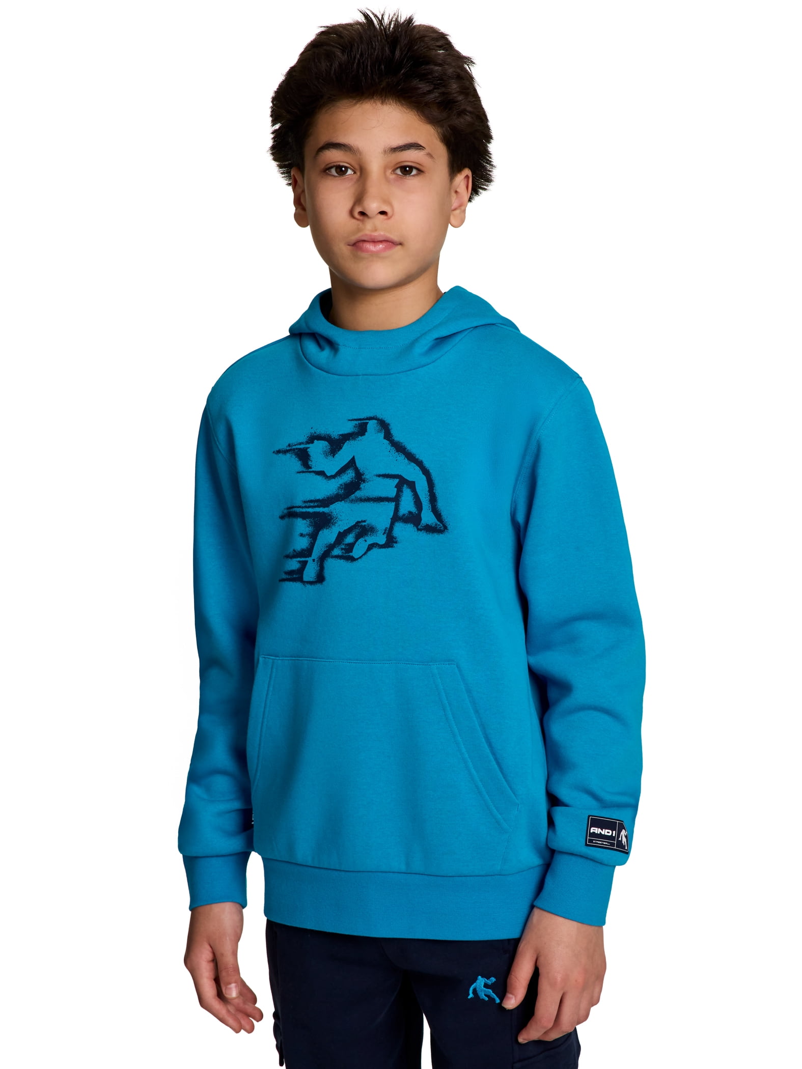 AND1 Boy's Athletic Graphic Fleece Hoodie, Sizes 4-18