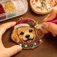 thumbnail image 4 of Pearl Diamond Art Christmas Ornaments Set of 10 Dog-Themed Hanging Decorations, Diy Craft Kit for Dog Lovers, 4 of 6