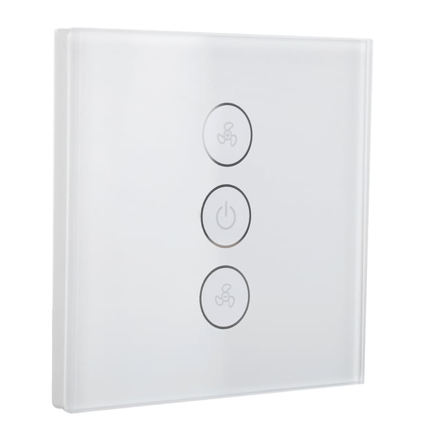 Interruptor De Ventilador Inteligente, Temporizador Múltiple 110-240V 50/60Hz Pantalla Táctil De Interruptor De Ventilador De Techo Inalámbrico Para Para Tuya Para