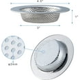 thumbnail image 4 of Nvzi coladores de fregadero para la mayoría de los fregaderos de cocina, colador de fregadero de cocina de diseño seguro de doble capa mejorado (4,5 pulgadas), 4 of 5