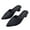 Black, variant on Comfortable Kitten Low Heel Mules Pointed Closed Toe Pumps for Women Slip On Slides Shoes Dressy Casual