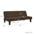 DHP Kebo Futon with Microfiber Cover, Brown