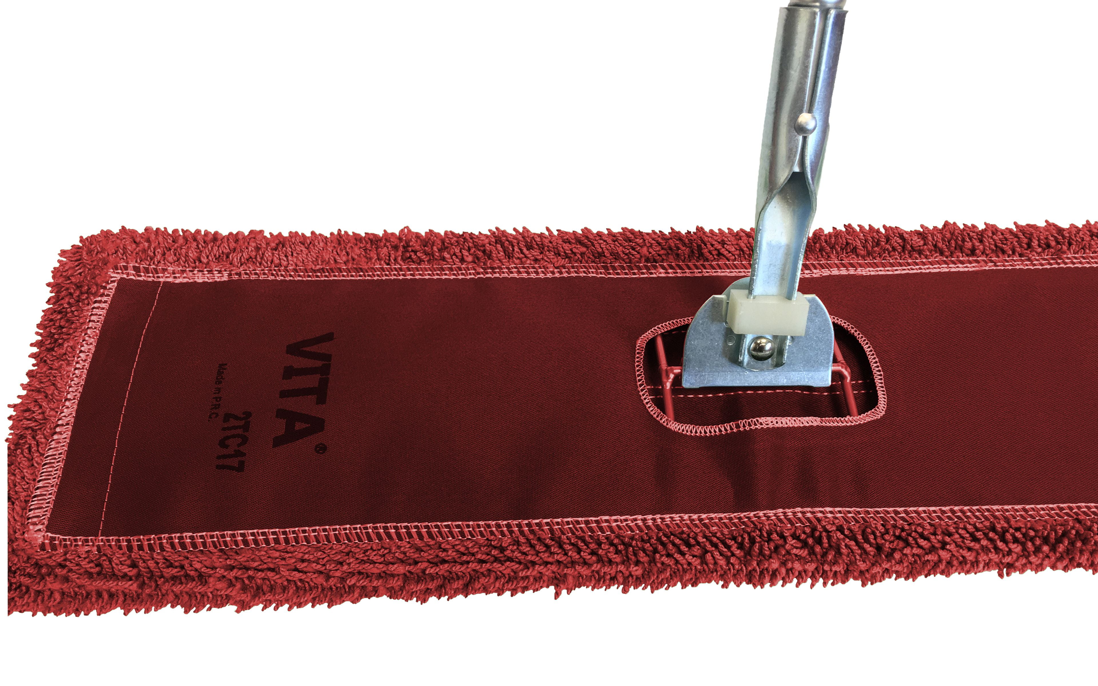 60 Inch Microfiber Dust Mop Kit (1) Premium Red Microfiber Dust Mop