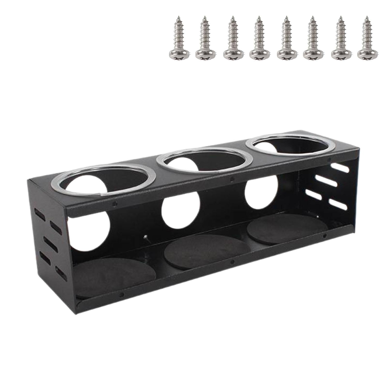 DYNWAVECA Camping RV Trailer Kitchen Seasoning Spice Rack Shelf RV Trailer Spice Rack Tool Universal Fitment Rust Resistant Spice Shelf black with 3