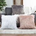 thumbnail image 5 of Somerset Home 1-Piece Himalayan Faux Fur Pillow for Adult - 22-inch Square Cover & Insert, White, 5 of 6