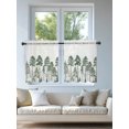 thumbnail image 4 of Green Botanical Sheer Kitchen Tier Curtains 24 Inch length, Rod Pocket Half Curtains Short Drapes, Watercolor Tree Light Filtering Chiffon Small Window Treatments 2 Panels 27.5"W x 24"L, 4 of 7