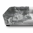 thumbnail image 2 of Garden Mist Soft Flannel Fleece Throw Blanket, Greyscale Design Watercolor Hand Painted Image of Forest, Cozy Plush for Indoor and Outdoor Use, 70" x 90", Grey Dark Grey and White, by Ambesonne, 2 of 5