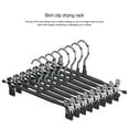 thumbnail image 3 of vnanda Clothes Organizer Rack 8pcs Trouser Hangers Adjustable Non-slip Space Saving with Rubber Coating Strong Chrome Clothes Hangers Pants Rack, 3 of 8