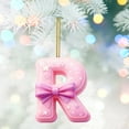 thumbnail image 4 of Pink 26 Alphabet Christmas 2D Acrylic Ornaments - 1pc 3.1in(8cm) Backpack & Car Pendant Decor, Cute Holiday Letter Hanging Accessories, Festive Christmas Alphabet Charms, R, 4 of 7