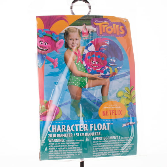 Swimways Dreamworks Trolls Charater Inflatable 20"DIA Water Pool Float