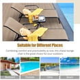 thumbnail image 5 of Costway 4PCS Patio Lounge Chair Chaise Adjustable Recliner Stack No Assembly, 5 of 10