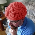 thumbnail image 2 of Hat for Women Mens Hats Solid Color Spoof Fun Brain Hat Hand Knitted Multi Color Fashionable Casual Brain Hat, 2 of 4