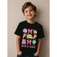 thumbnail image 1 of Boys Pink Bow Cute 2025 Back To School - Crew Neck Short Sleeve T-Shirt With Vibrant School Themed Print, Casual Summer Tops For Teens - Great For Birthdays and Return Gifts, Cute Boys Shirt, 1 of 6