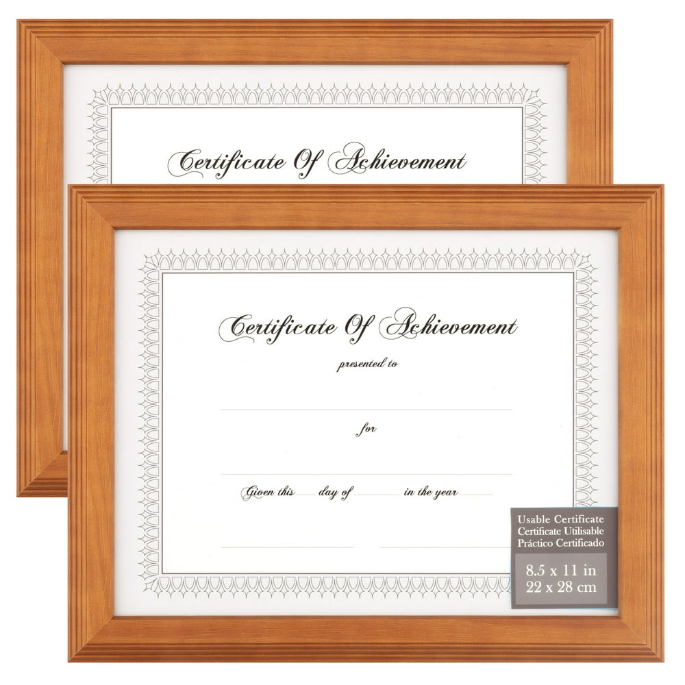 Pinnacle Frames and Accents 8.5"x11" Classic Oak Wood Document Picture