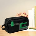 thumbnail image 4 of Organizador de bolsa de lápices multifuncional | Estuche de poliéster de doble capa de gran capacidad | Tiene capacidad para 60+ bolígrafos | Negro o beige | Mango portátil | Costuras duraderas, 4 of 6