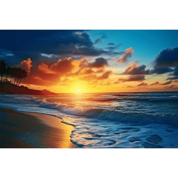 jigsaw puzzles 50 pieces for adults Hawaii Sun rise Over Beach Formation wooden Challenging Puzzles Perfect for Game 7.9'' x 5.9''