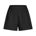 thumbnail image 5 of MIUOWANP Summer Cotton Linen Shorts for Women Elastic High Waist Casual Solid Shorts Comfy Beach Short Pants, 5 of 5