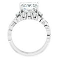 thumbnail image 2 of Pompeii 5 1/2 Ct Diamond & Emerald Cut Moissanite Petite Leaf Engagement Set in 10k Gold, 2 of 5