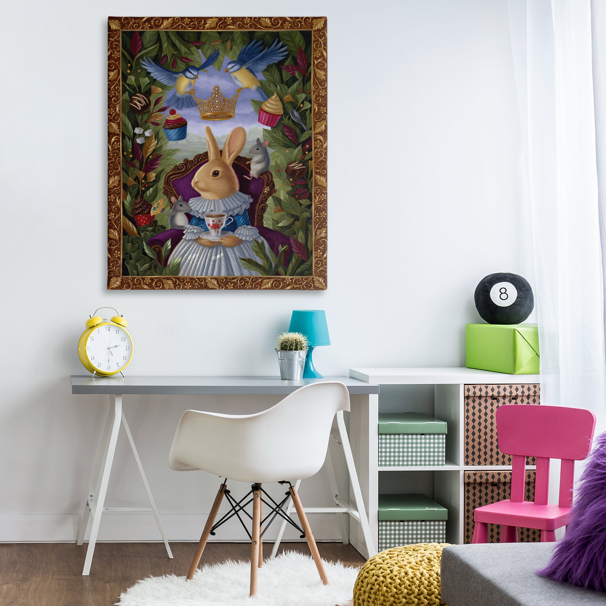 Stupell Industries Classic Rabbit Tea Party Landscape & Nature Painting Wrapped Canvas Art Print Wall Art, 36 x 48