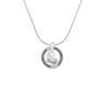 thumbnail image 2 of Delight Jewelry Heart with ''Soccer'' and AB Crystal Silvertone Grandmother Ring Charm Necklace, 18", 2 of 4