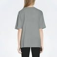 thumbnail image 2 of NAMTYQX Shirts for Women Short Sleeve Relaxed Fit Fullprint Fashion Crew Neck Cool Graphic Stretch Plus Size Women's T-Shirts Gray Size S, 2 of 5