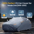 thumbnail image 3 of Waterproof Honda Civic(2006-2025) Car Cover with Breathable Vents, [2025 Upgrade] Premium Covers with Cotton Liner and Zipper Door, Sun Rain Snow Dust Uv Protection.(Gift with Towel), 3 of 10