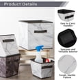 thumbnail image 3 of DII Assorted Marble Trapezoidal Laundry Bins, Set of 4, 100% Polyester, Multiple Colors, 3 of 3
