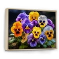 thumbnail image 2 of Designart "violet Pansies Vibrant Pansies" Floral Floater Framed Wall Decor, 2 of 7