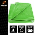 thumbnail image 2 of Lightweight Green Poly Tarp - 15' x 20' - Multipurpose Protective Cover, Drop Cloth - Durable, Waterproof, Weather Proof - 5 Mil Thick Polyethylene - by Xpose Safety, 2 of 4