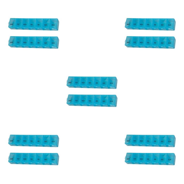 Estuches para pastillas Bearachild Contenedor portátil 7 días Color Blanco