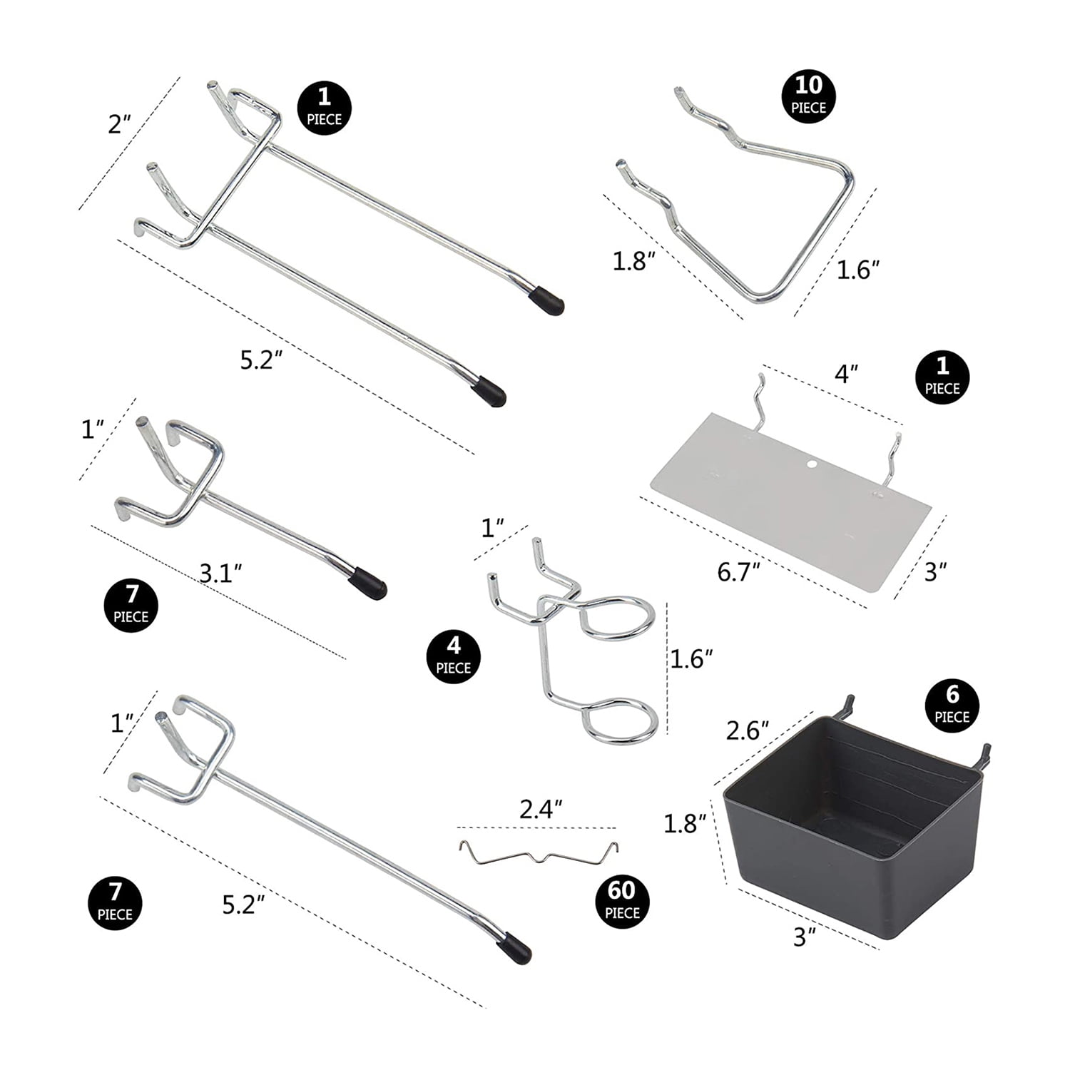 140pcs hole plate hook hole plate metal hook tool hook