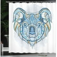 thumbnail image 4 of Ambesonne Blue Shower Curtain, Tribe Koala, 69"Wx75"L, Blue, 4 of 5