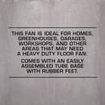thumbnail image 4 of Hurricane Floor Fan - 20 Inch | Pro Series | High Velocity | Heavy Duty Metal Floor Fan for Industrial, Commercial, Residenti, 4 of 7
